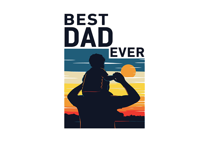 Best Dad Ever T-Shirt Design