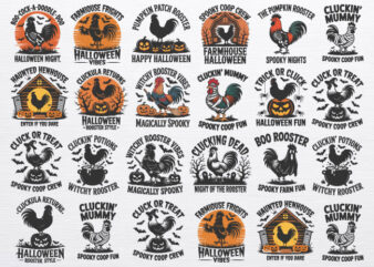 15+ halloween coquette shirt svg, Rooster spooky season svg, halloween svg Bundle, Rooster fall svg, Rooster svg.