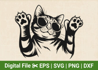 Peeking Cat SVG Bundle, Ginger Cat Peeking svg, vector graphic cut file for cat, Cat SVG files for Cricut,