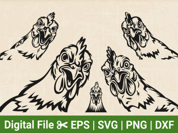 Chicken svg bundle, farm life, peeking funny rooster for cricut, rooster head face svg, farm life clipart, t shirt vector file Chicken svg bundle, farm life, peeking funny rooster for cricut, rooster head face svg, farm life clipart, t shirt vector file