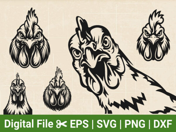 Chicken svg bundle, farm life, peeking funny rooster for cricut, rooster head face svg, farm life clipart, t shirt vector file Chicken svg bundle, farm life, peeking funny rooster for cricut, rooster head face svg, farm life clipart, t shirt vector file