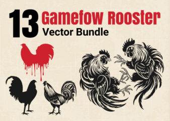 13 Cockfighting Rooster svg Bundle, Fighting Rooster Svg, Gamefowl svg, chicke Gamefowl svg bundle.