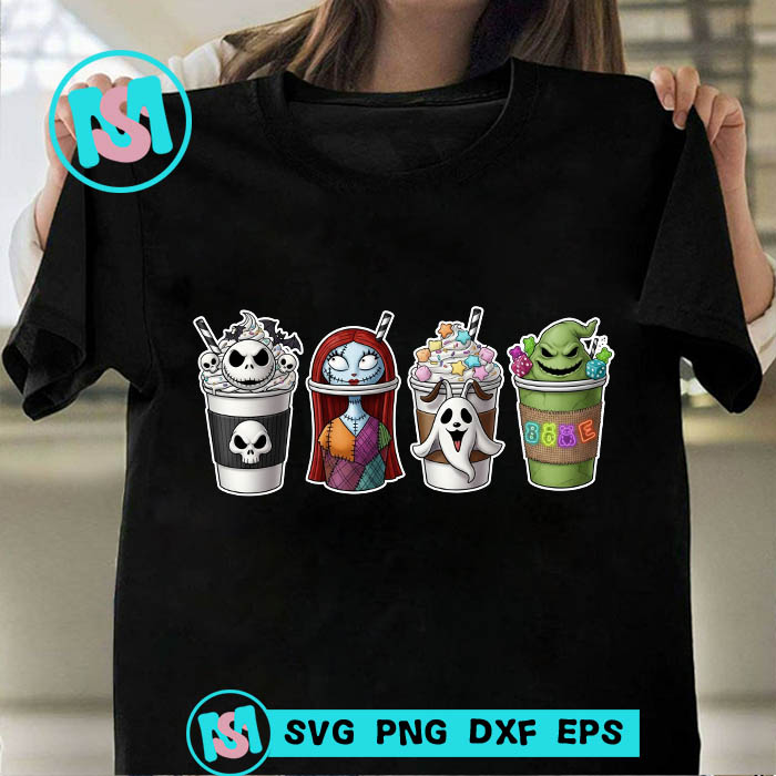 Coffee Jack Skellington and Sally Png, Oogie Boogie Png, The Nightmare Before Christmas Png
