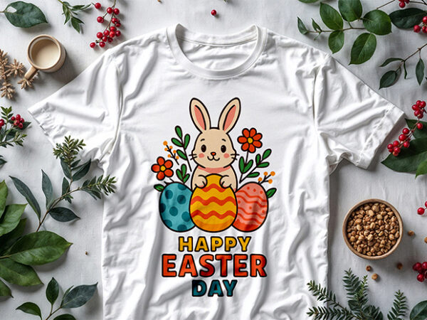 Happy easter day t-shirt design