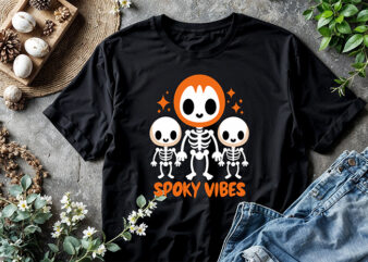 Halloween Spooky Vibes T-Shirt Design