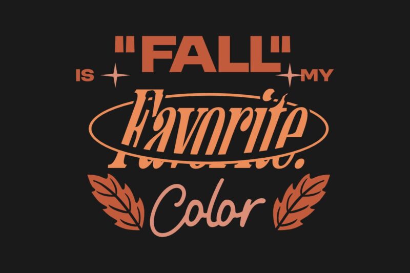 Fall Autumn Urban Typography T-shirt Designs Bundle