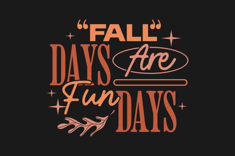 Fall Autumn Urban Typography T-shirt Designs Bundle
