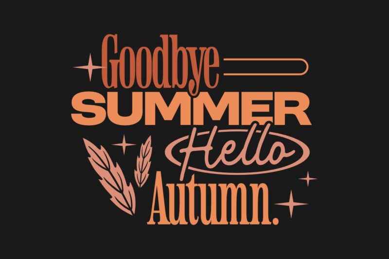 Fall Autumn Urban Typography T-shirt Designs Bundle