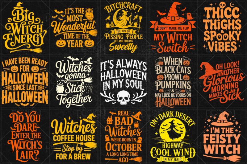 15 Halloween Png Bundle Commercial Use, Halloween Svg Bundle, Fall Shirt Png Bundle, Autumn Png Bundle, Halloween Clipart, Digital Download