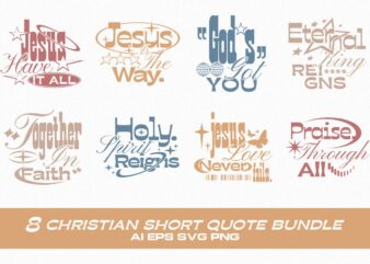 Christian Short Quote T-shirt Designs Bundle