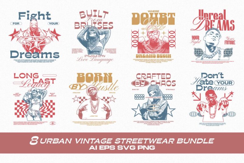 300+ Urban Streetwear t-shirt designs bundle, Minimal urban typography graphic set, urban graphics tee collection