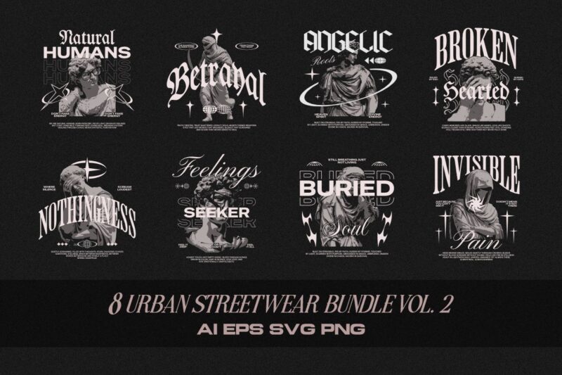 300+ Urban Streetwear t-shirt designs bundle, Minimal urban typography graphic set, urban graphics tee collection