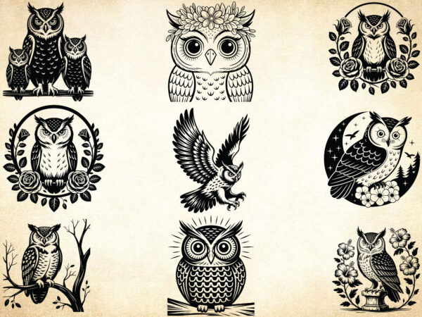 Night owl svg bundle, owl bird clipart, owl silhouette, screech owl svg, forest scene svg T shirt vector artwork Night owl svg bundle, owl bird clipart, owl silhouette, screech owl svg, forest scene svg T shirt vector artwork