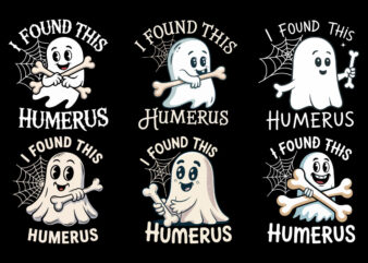 Spooky Ghost with Bones – I Found This Humerus Halloween Design – Funny Halloween Ghost Shirt for Spooky Season Lovers
