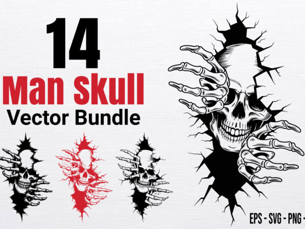 14 man skull svg, skull svg bundle, peeking halloween skull vector t-shirt, skeleton svg.
