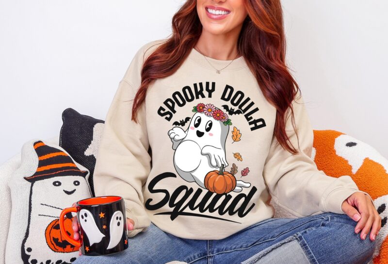 Spooky Doula Squad Png, Doula Halloween Tshirt, Midwife Gift, Fall Doula Shirt, Ghost Pregnancy Announcement, Fall Pregnant Png, Digital