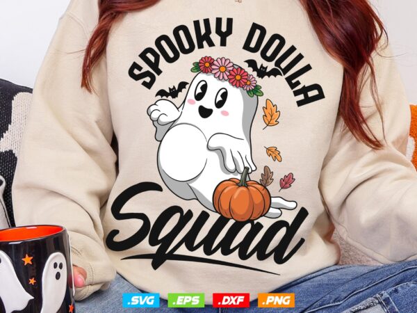 Spooky doula squad png, doula halloween tshirt, midwife gift, fall doula shirt, ghost pregnancy announcement, fall pregnant png, digital