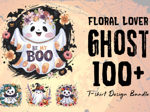 Floral ghost massive halloween collection 100 illustrations are perfect for pod t shirt graphic design Floral ghost massive halloween collection 100 illustrations are perfect for pod t shirt graphic design