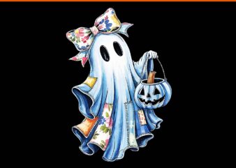 Blue Denim Ghost Boo Halloween PNG, Blue Denim Ghost PNG