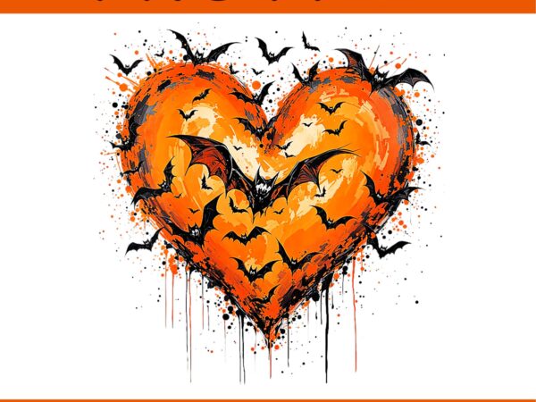 Halloween bats scary night spooky season horror png graphic t shirt