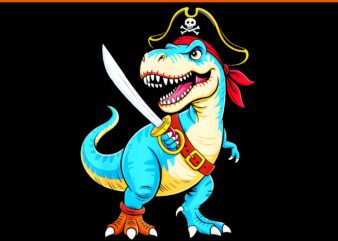 Pirate Dinosaur T Rex Halloween PNG
