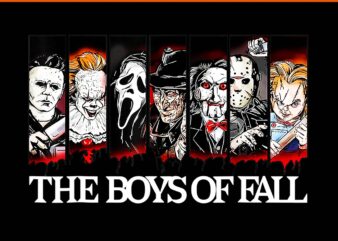 Movie Halloween Autumn PNG, The Boys Of Fall Vintage Horror Movie Halloween Autumn PNG
