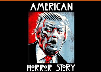 American Zombie Horror Story Halloween Trump 2025 PNG