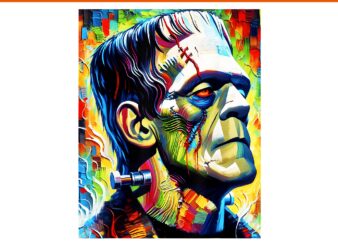 Frankenstein Monster And Bride Halloween PNG