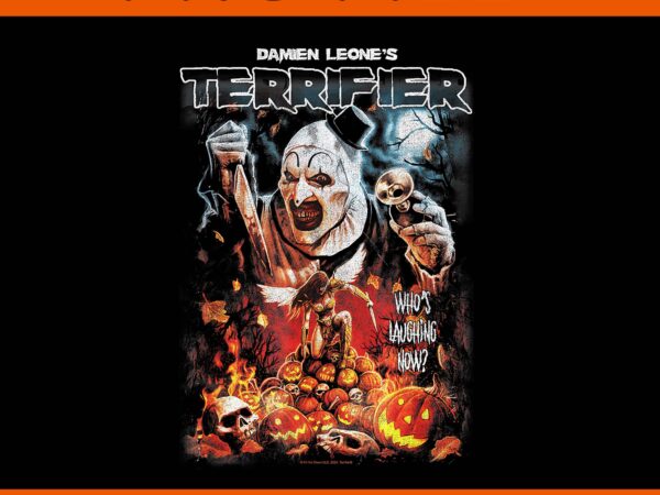 Terrifier art the clown halloween poster horror movie png t shirt designs for sale