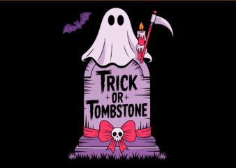 Trick Or Tombstone Ghost Halloween PNG