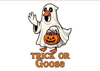 Trick Or Goose Halloween Ghost PNG, Goose Halloween Ghost PNG