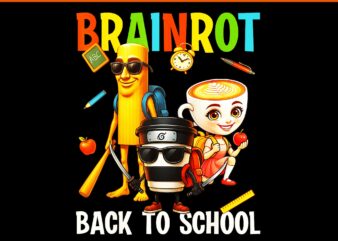 Brainrot Wear Backpack Back to School Halloween PNG