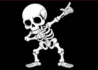 Skeleton Dabbing PNG, Skeleton Halloween PNG