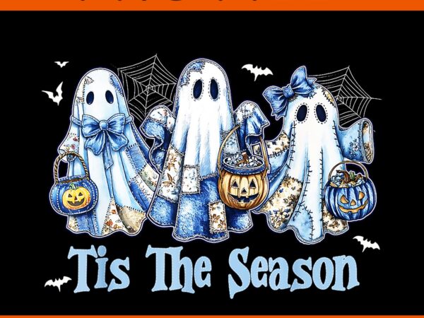 Blue denim ghost boo halloween png, blue denim ghost png, tis the season blue denim ghost png t shirt template
