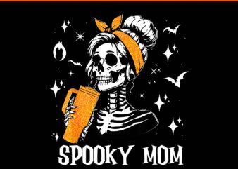Retro Spooky Mom Halloween PNG, Spooky Mama Halloween PNG