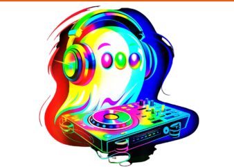 House Music ghost dj Optical Illusion EDM Halloween Rave DJ PNG