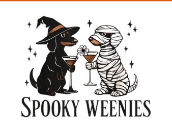 Spooky Weenies Halloween PNG, Dachshund Spooky Season PNG