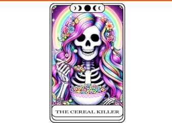 The Cereal Killer Tarot Card Breakfast Halloween PNG