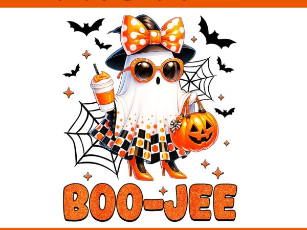 Cute coquette boo jee ghost halloween png t shirt vector file