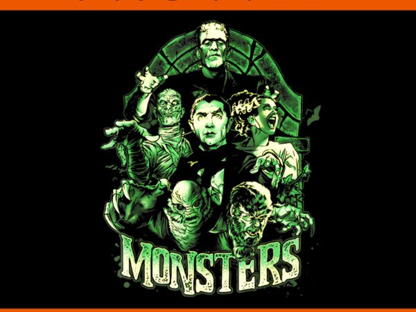 Monster mash frankenstein horror movies png t shirt designs for sale