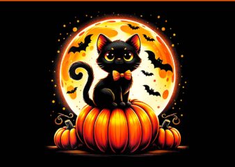 Pumpkin Cat Spooky Season Halloween PNG