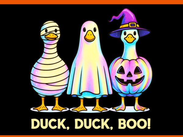 Duck duck boo halloween spooky goose png, goose halloween png t shirt vector illustration