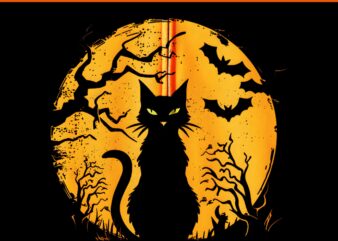 Vintage Scary Christmas Cat Costume Retro Cat Moon PNG