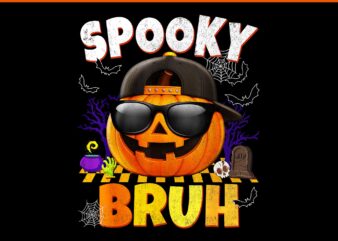 Spooky Bruh Cool Jack O Lantern Halloween PNG