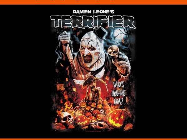 Terrifier art the clown halloween poster horror movie png t shirt designs for sale