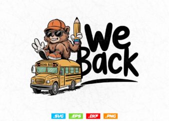 Bruh We Back to School T-shirt Design, First Day of School Svg, Retro Cool Bigfoot, School Bus Driver Gifts, Trendy Cute Funny School Vibes