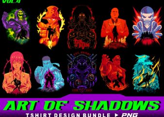 10 art of shadows tshirt design bundle illustration part 4