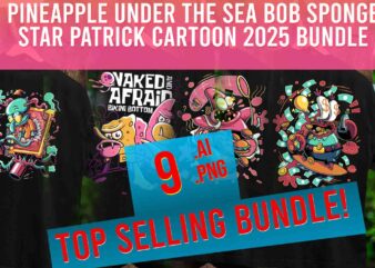 pineapple under the sea bob sponge star patrick cartoon 2025 crabs squid cartoon viral bundles