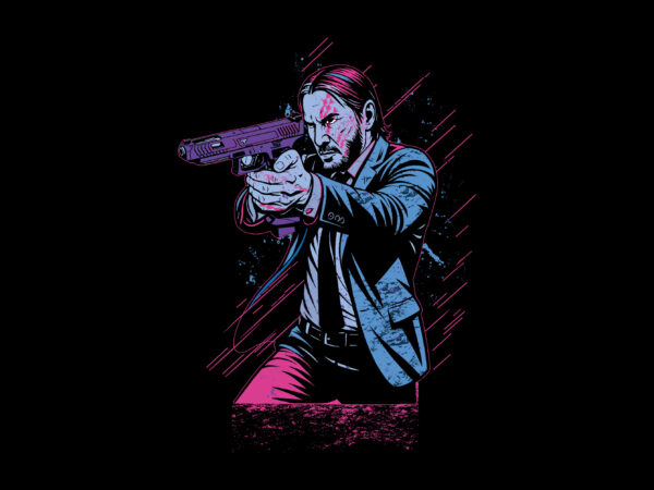 John wick vector clipart