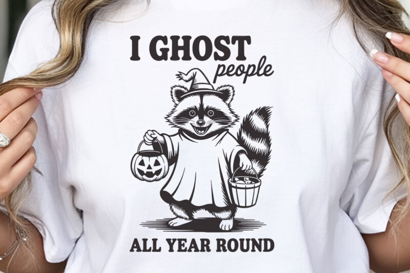 This Is Some Boo Sheet Halloween Shirt, Halloween Ghost on Toilet Tee, I Ghost People Raccoon Trick-or-Treat Shirt,